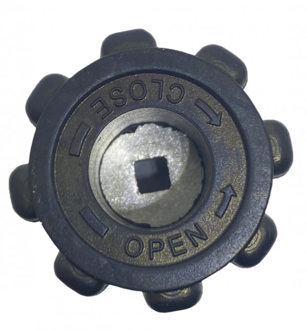 На торцевой стороне заботливые надписи «Open» и «Close», а также стрелочки, которые напоминают куда и для чего крутить.