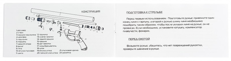 Подробная инструкция по эксплуатации и обслуживанию ружья в комплекте