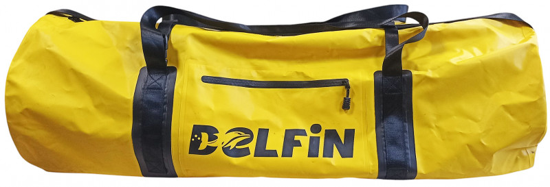 Сбоку сумки фирменная надпись «DELFIN».