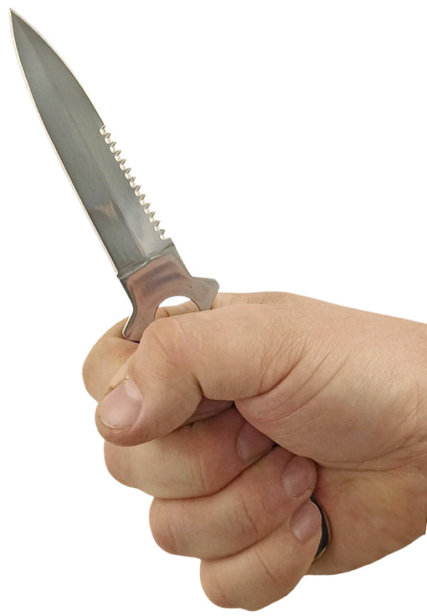 Универсальный недорогой подводный нож «№6» подходит для дайвинга, подводной охоты или бытового применения. Это один из самых любимых ножей нашего магази по соотношению цена - качества.