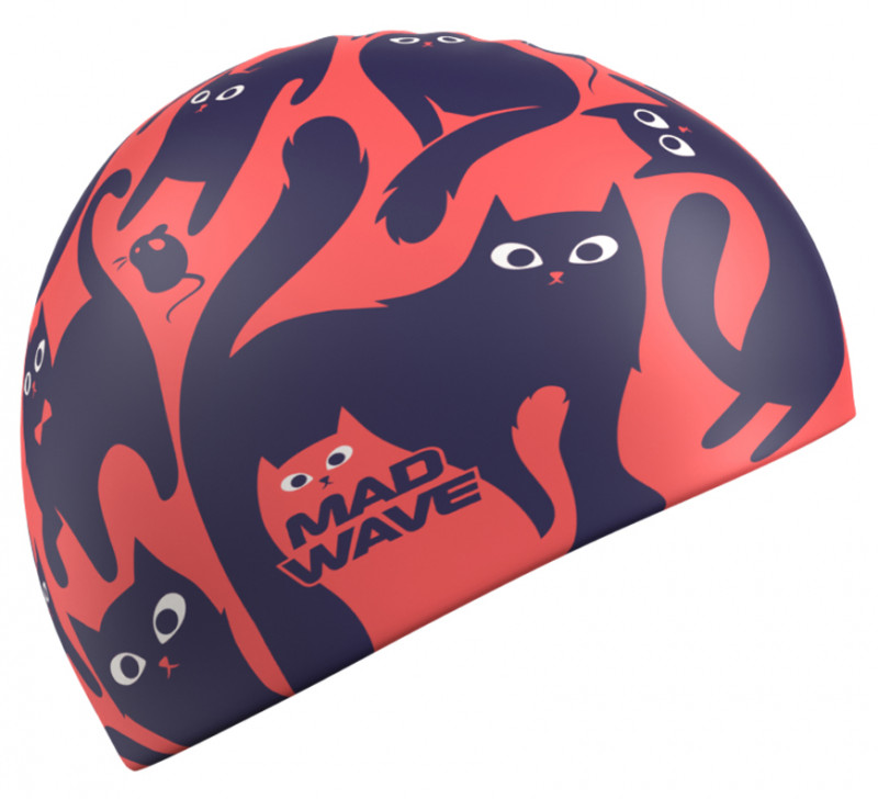 В силиконовой шапочке с милыми котиками просто невозможно грустить на тренировках.