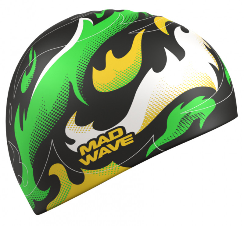 Для тех, у кого вместо крови керосин - силиконовая шапочка «Огонь». С таким сочетанием вы станете просто неуловимой ракетой.