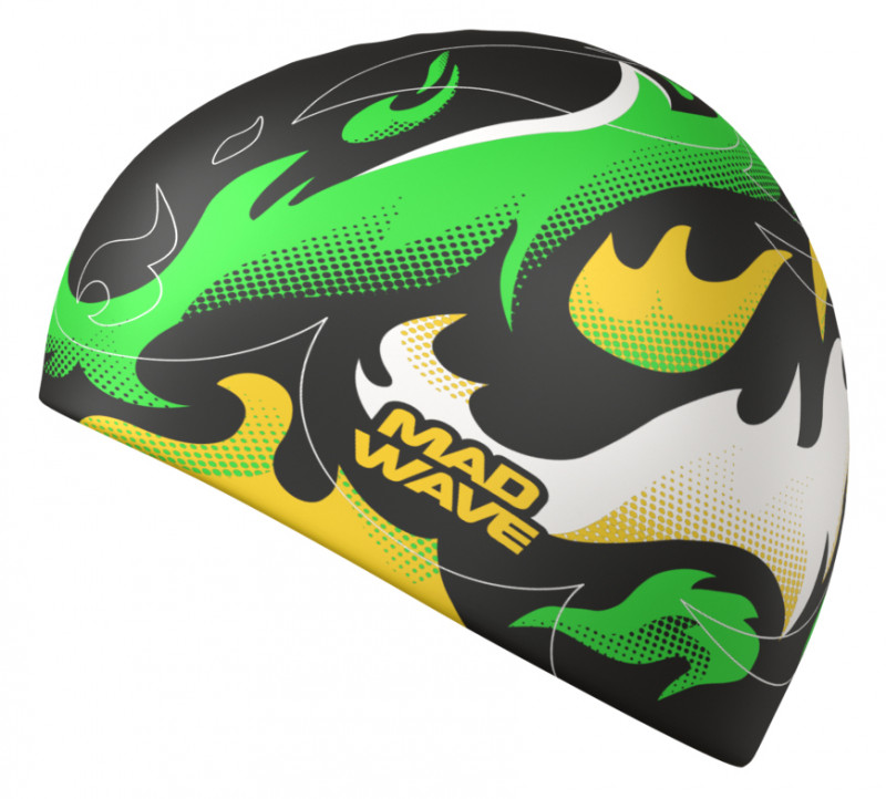 Шапка хорошо тянется, плотно облегает голову, не электризует и не тянет волосы, предотвращая их попадание в глаза и под детали очков или купальника. Универсальный размер шапочки подходит и взрослым, и детям.