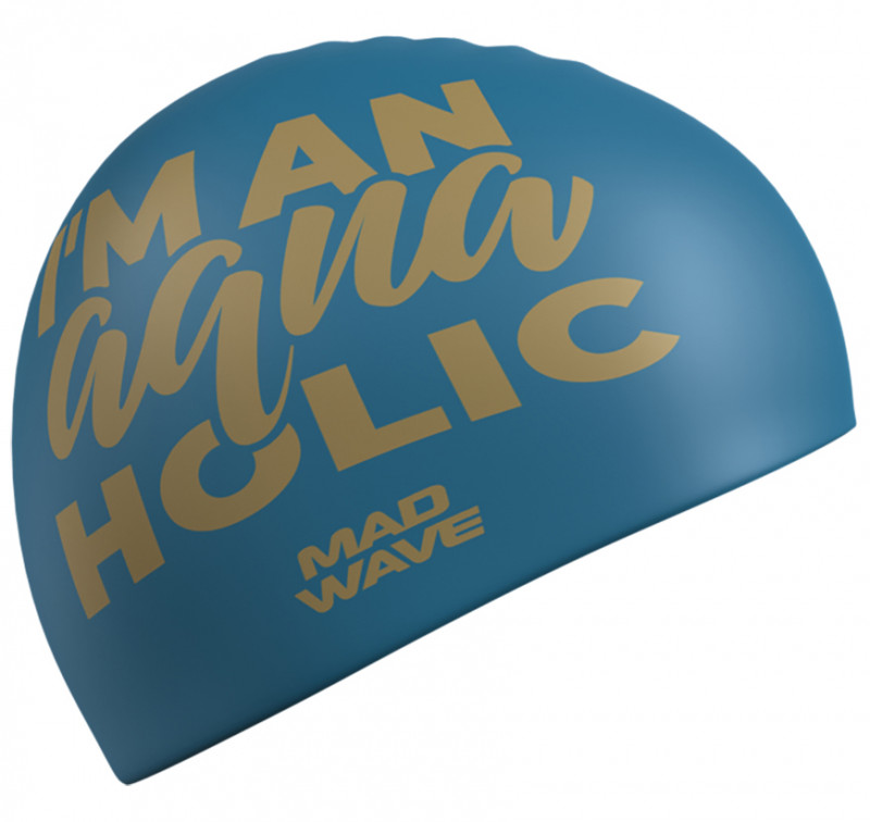 Шапочка «AQUAHOLIC BIG» своей крупной золотой надписью сразу отвечает на вопросы о любви к воде. А вот «BIG» в названии говорит о том, что в сравнении со многими другими моделями, данная шапка имеет чуть более увеличенный объем. Это особенно оценят «богатыри» и люди с длинными волосами.