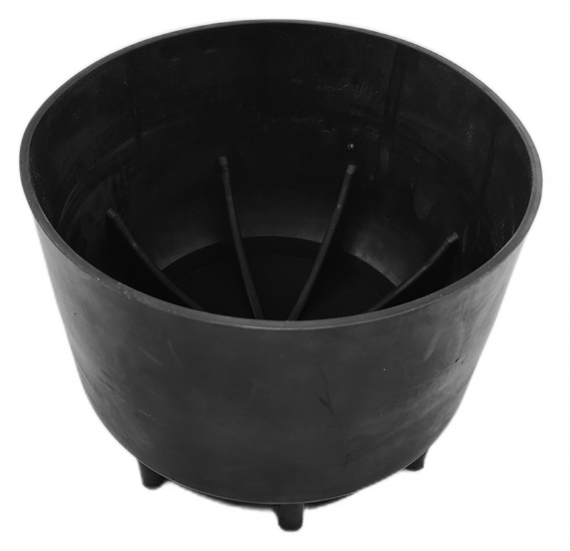 Резиновый башмак (калоша) для стального баллона диаметром 204 миллиметра. Как правило, это короткие двенадцати литровые, а также 15-ти и 18-ти литровые баллоны для дайвинга.