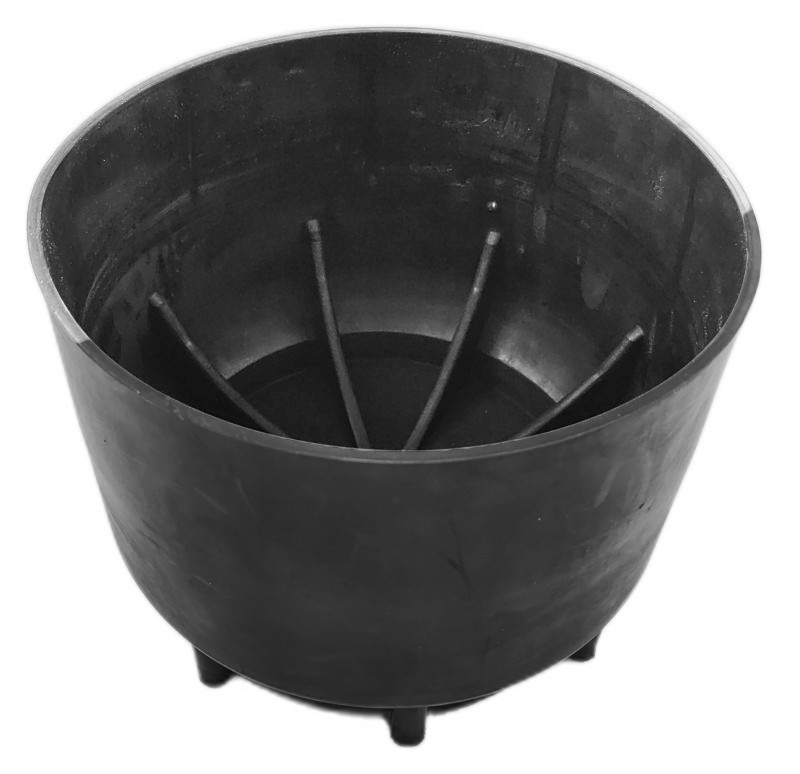 Резиновый башмак (калоша) для стального баллона диаметром 204 миллиметра. Как правило, это короткие двенадцати литровые, а также 15-ти и 18-ти литровые баллоны для дайвинга.