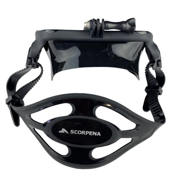 Крепление на маске Scorpena X2 подходит для всех моделей камер типа GoPro или других моделей с аналогичной системой крепления.