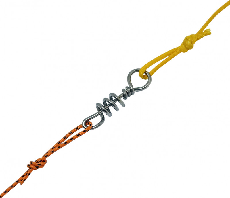 Служит для соединения рабочего линя с линем на катушке.