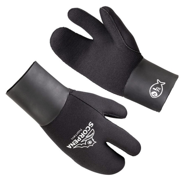 Ткань сшита «слепым» швом (игла не пробивает неопрен насквозь, а только сшивает внешнюю ткань), что препятствует проникновению воды через швы. Все ткани приклеены к лицевой и изнаночной сторонам рукавиц новейшим неопреновым клеем на водной основе.