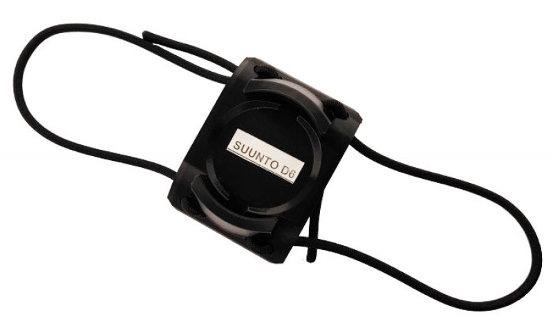 Профессиональный и удобный держатель подводного компьютера SUUNTO D6 на руку с резинками.