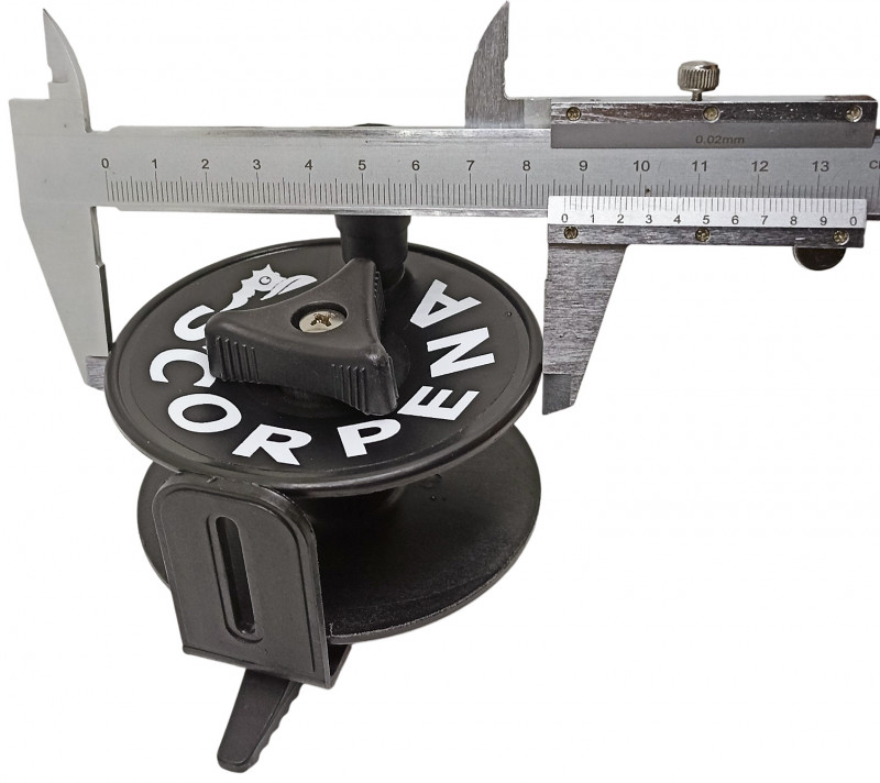 Диаметр шпули для намотки линя - 8.7см.