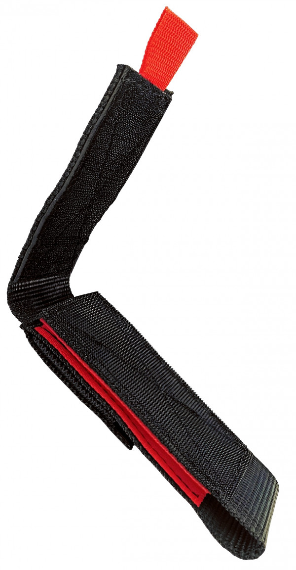 Карман закрывается надежной липучкой, чаще всего используется для средних фонарей с одним или двумя аккумуляторами внутри.