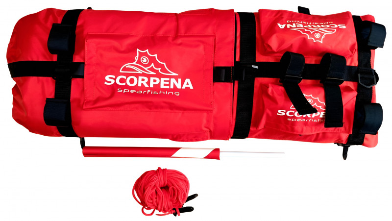 Буй‑плотик СКОРПЕНА С LIGHT - специализированное сигнальное устройство для подводной охоты, сочетающее функции маркера безопасности и платформы для транспортировки снаряжения. Изделие разработано с учетом жестких условий эксплуатации: интенсивных нагрузок, воздействия соленой воды и перепадов температур.
