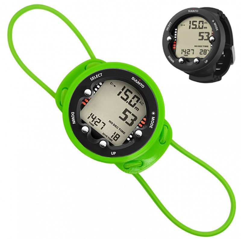Держатель с резинками для SUUNTO ZOOP NOVO - удобная, надежная и правильная замена штатному ремешку, проверенная многими дайверами.