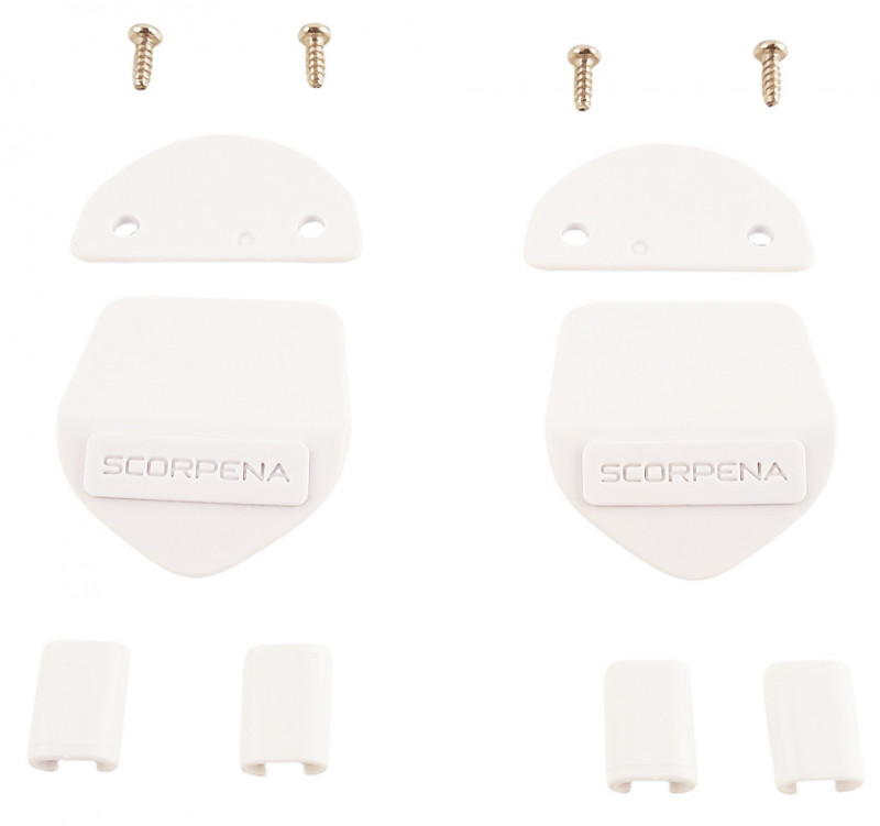 В комплекте два фиксатора лопастей «папа», два фиксатора лопастей «мама», четыре зажима для усов, четыре самореза.