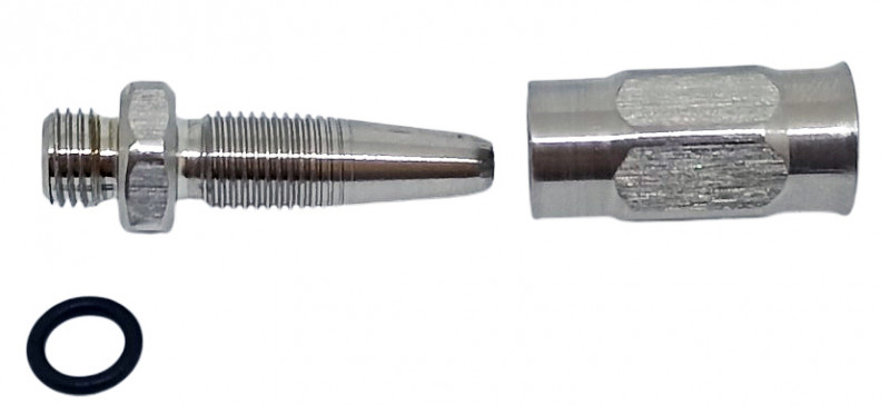 Состоит из двух частей: «папа», «мама» и О-ринга.