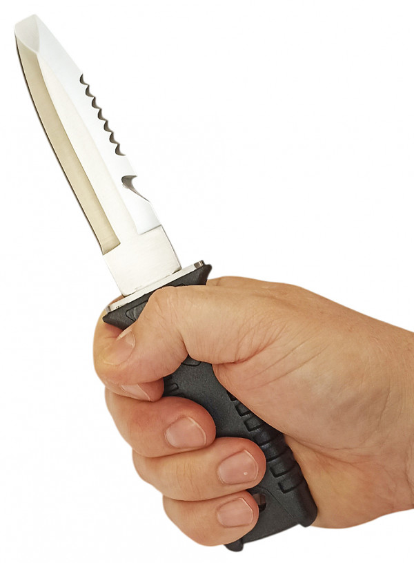 Брутальный подводный нож «TALONS» подходит для дайвинга, подводной охоты или бытового применения.