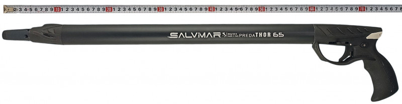 Габаритная длина ружья от края надульника до выступающего края ручки около 77 сантиметров.