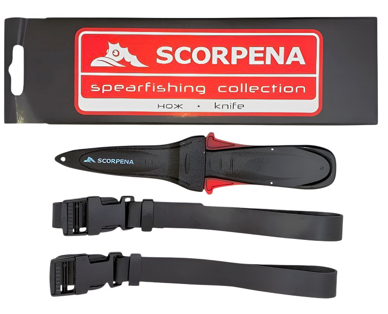 В комплекте: нож, ножны, пара резиновых ремешков для крепления, упаковочная коробка.