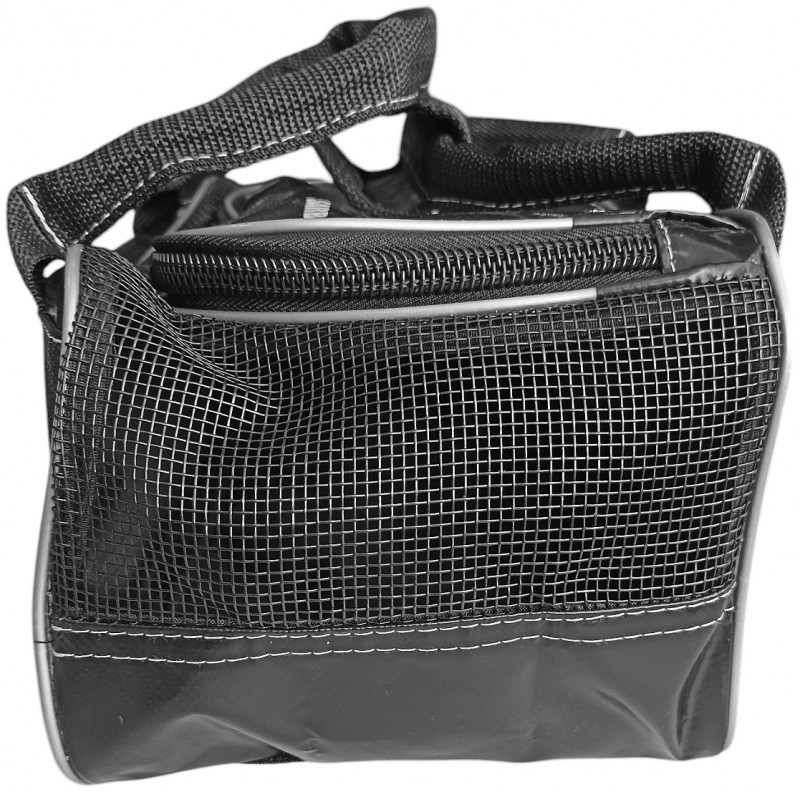 Вставки из высокопрочного сетчатого материала служат для обеспечения правильной циркуляции воздуха, для просушки ремня или разгрузочного жилета внутри сумки.