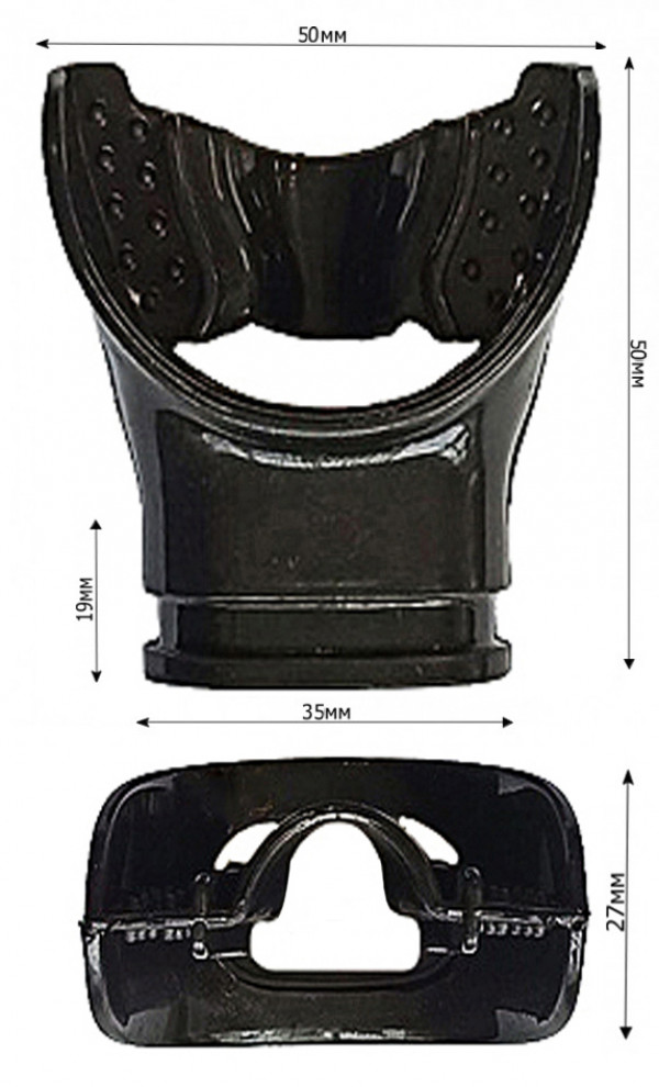 Выполнен из мягкого гипоаллергенного силикона с учетом анатомических особенностей челюсти.