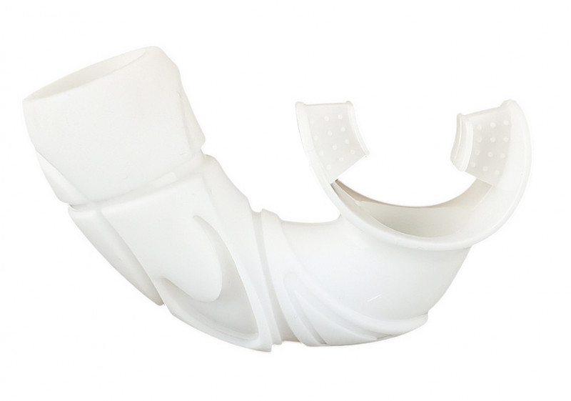 Загубник имеет анатомическую форму для удобного размещения во рту ныряльщика.