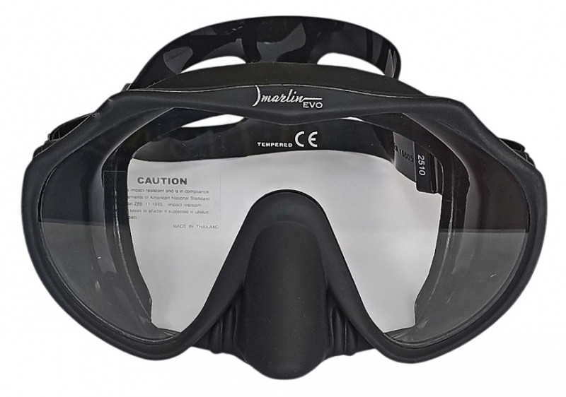 Откройте подводный мир с маской МАРЛИН FRAMELESS EVO! Профессиональная модель для дайвинга, снорклинга и подводной охоты: безрамочная одностекольная конструкция гарантирует панорамный обзор и комфорт за счет умеренного подмасочного объема.
