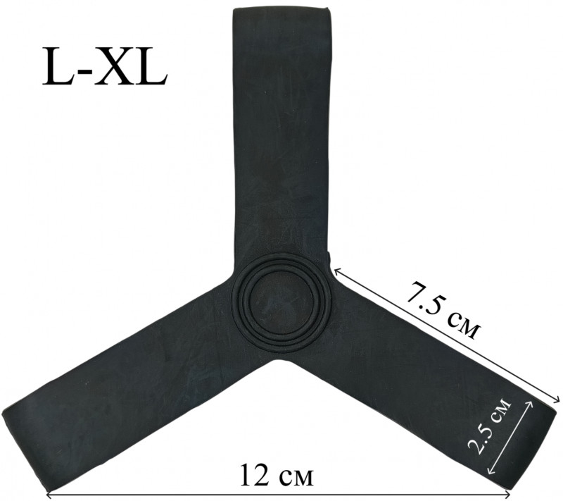 Длина лепестка в размере «L-XL» - 7.5см, ширина - 2.5см, расстояние между лепестками - 12см.