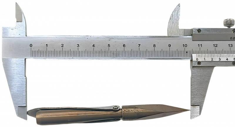 Штатная длина наконечника - 10.8см.