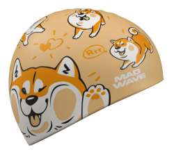 Нежная шапочка с песиками Сиба-ину. Эти озорные персики заставят улыбнуться даже самого серьезного человека.