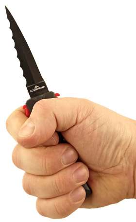 Качественный и компактный нож для подводного плавания «СКОРПЕНА A2+» от одноименного российского производителя.